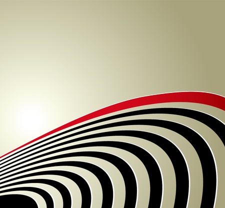 Abstract background with curved lines - symbolic concept of acoustic sound waves, radio waves and technical vibrations - suitable for music, business and technology designs - vector illustrationのイラスト素材