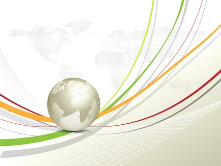 Globe and world map - global business backgroundのイラスト素材