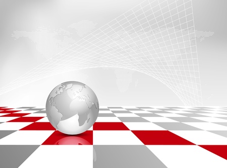 Globe and world map - global business backgroundのイラスト素材