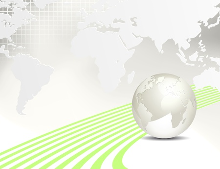 Globe and world map - global business backgroundのイラスト素材