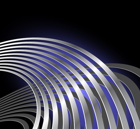 Abstract radio wave background with curved lines - musical vibration - sound wavesのイラスト素材