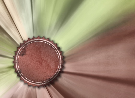 Vintage label against grunge sunburst background - abstract retro designの写真素材