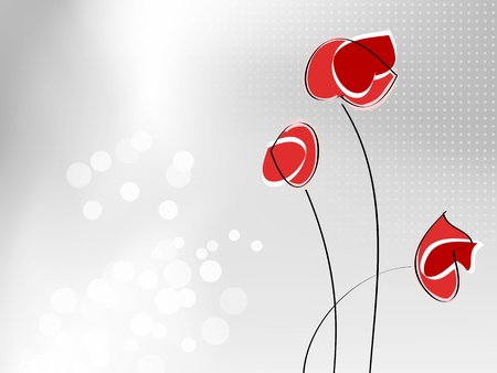 Poppy flower - floral background designのイラスト素材