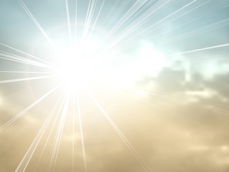 Starburst - sunburst - vintage sky background - abstract retro cloudsのイラスト素材