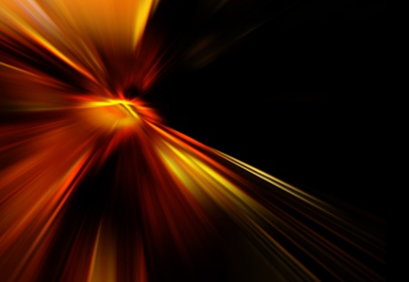 Red starburst against black backgroundの写真素材
