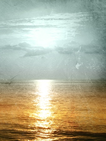 Beach sunset backgroundの写真素材