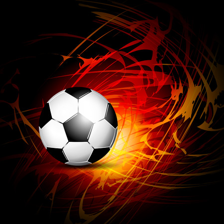 Soccer ball on fireのイラスト素材
