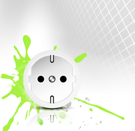 Green energy - power saving conceptのイラスト素材