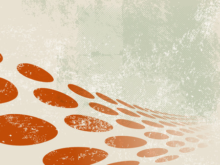 Retro circle pattern - abstract grunge dots background designのイラスト素材