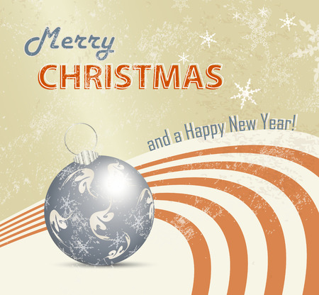 Retro Christmas card - xmas backgroundのイラスト素材