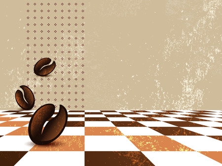 Grunge coffee backgroundのイラスト素材