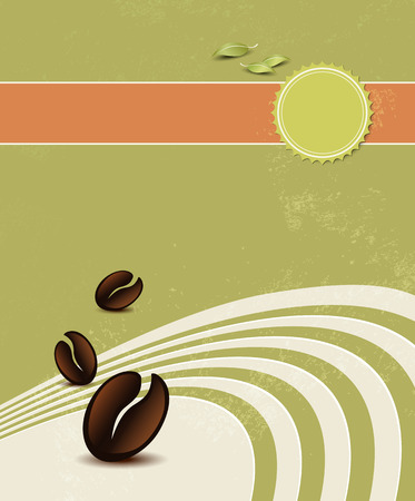 Natural coffee backgroundのイラスト素材