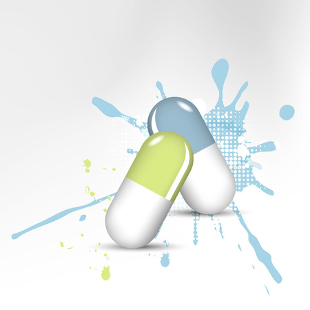 Medical background - pills - pharmaceuticalのイラスト素材