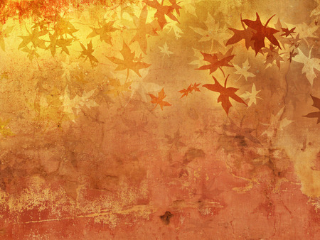 Autumn background with falling leavesの写真素材