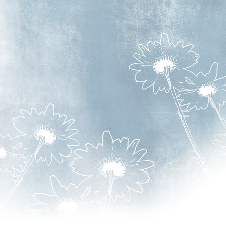Soft blue flower background in vintage styleの写真素材
