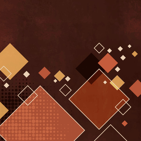 Retro background - abstract square patternのイラスト素材