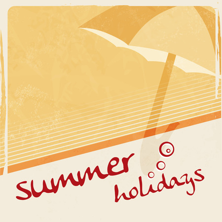 Yellow summertime background  summer holidaysのイラスト素材