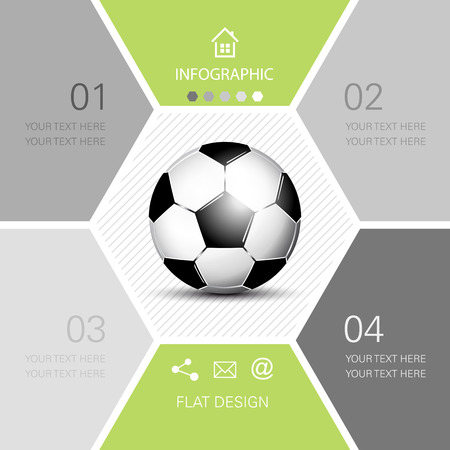 Soccer ball infographic  footballのイラスト素材