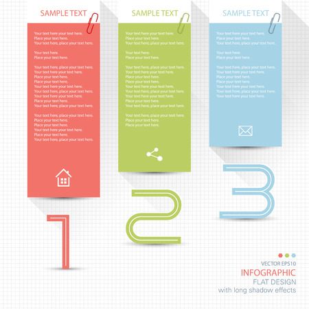 Infographic elements memo notesのイラスト素材