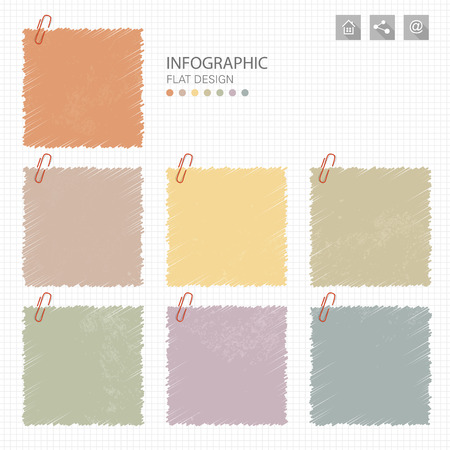 Memo notes infographicのイラスト素材
