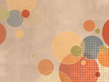 Circle background with colorful dots in soft retro styleのイラスト素材