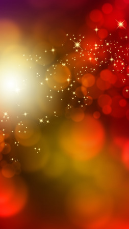 Abstract vertical banner with blurred lights and starsの写真素材