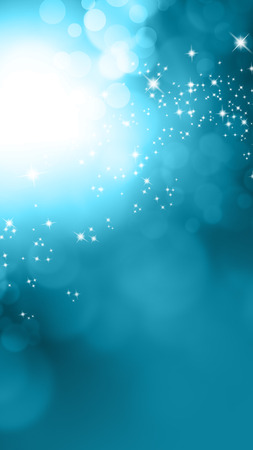 Blue vertical banner background with blurred lightsの写真素材
