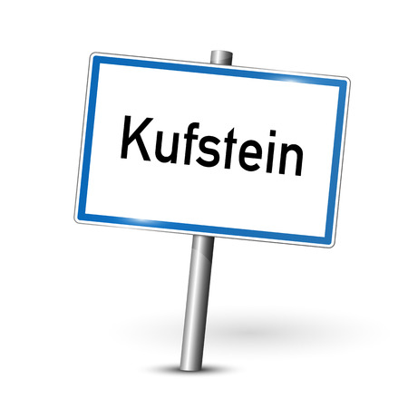 City sign - Kufstein - Austriaのイラスト素材