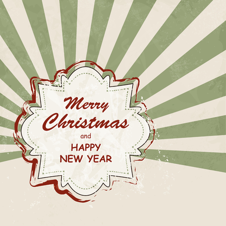 Merry Christmas text in retro styleのイラスト素材
