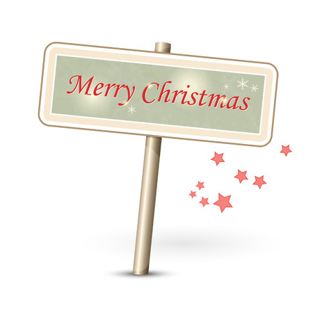 Merry Christmas sign in retro style - xmas letteringのイラスト素材