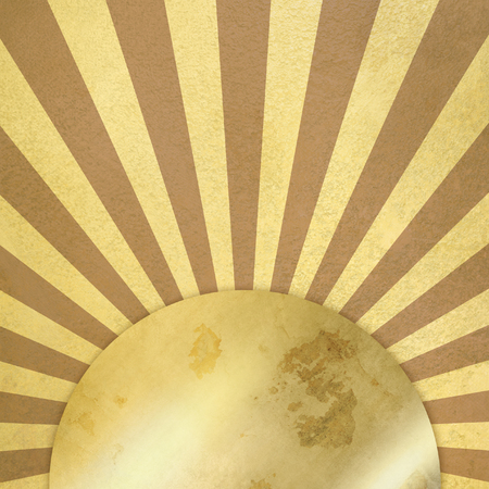 Vintage background with rays and gold plateの写真素材