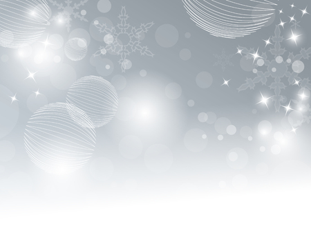 Blue grey winter background with bokeh lights fading to whiteのイラスト素材
