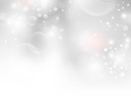 White grey background gradient with sparkling bokeh lightsのイラスト素材