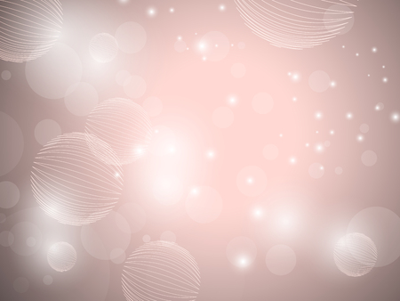 Soft pink background in vintage pastel colors - bokeh lightsのイラスト素材