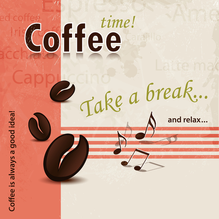 Coffee background abstract with Coffee Break sloganのイラスト素材