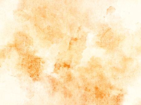 Orange yellow background - soft watercolor texture - abstract coffee stainsの写真素材