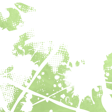 Abstract green-white background with splash and halftone textureのイラスト素材