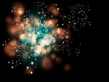 Dark background with sparkle lightsの写真素材