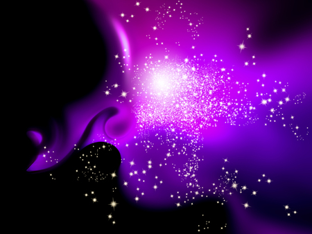 Purple sparkle background with shiny lightsの写真素材