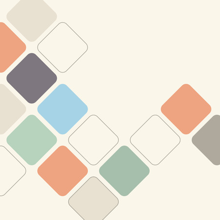 Retro pattern with soft colorful squaresのイラスト素材