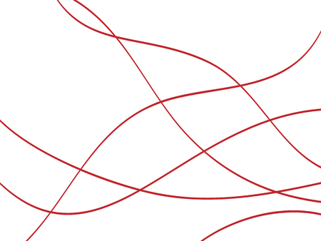 Simple red curved linesのイラスト素材