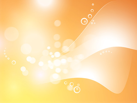 Abstract yellow orange background with bokeh lightsのイラスト素材
