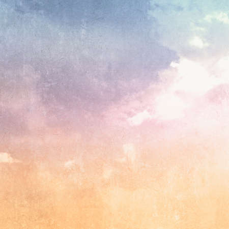 Watercolor background with abstract retro sky textureの写真素材