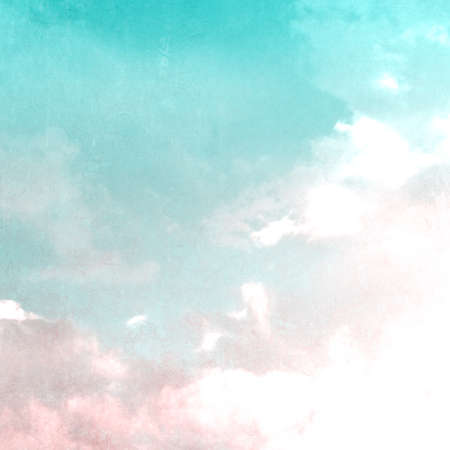 Vintage sky background in pastel watercolorsの写真素材