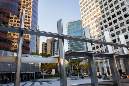 urban frame at sunset