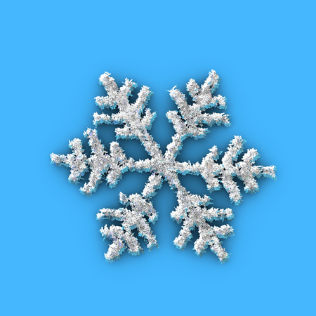 One snowflake made with several small snowflakesの写真素材