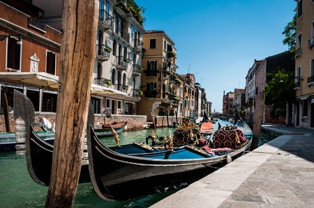 Picture of world-famous venetian boat - gondola の写真素材