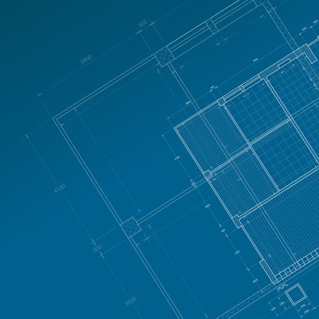 Conceptual blueprint. My personal architectural project. Concept
