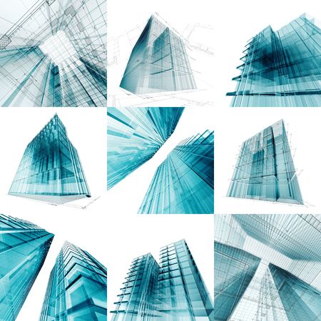 Architecture engineering collection. My personal concept architectural projectの写真素材