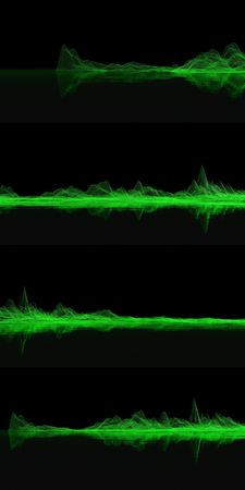 Green mesh set. High quality 3d renderの写真素材